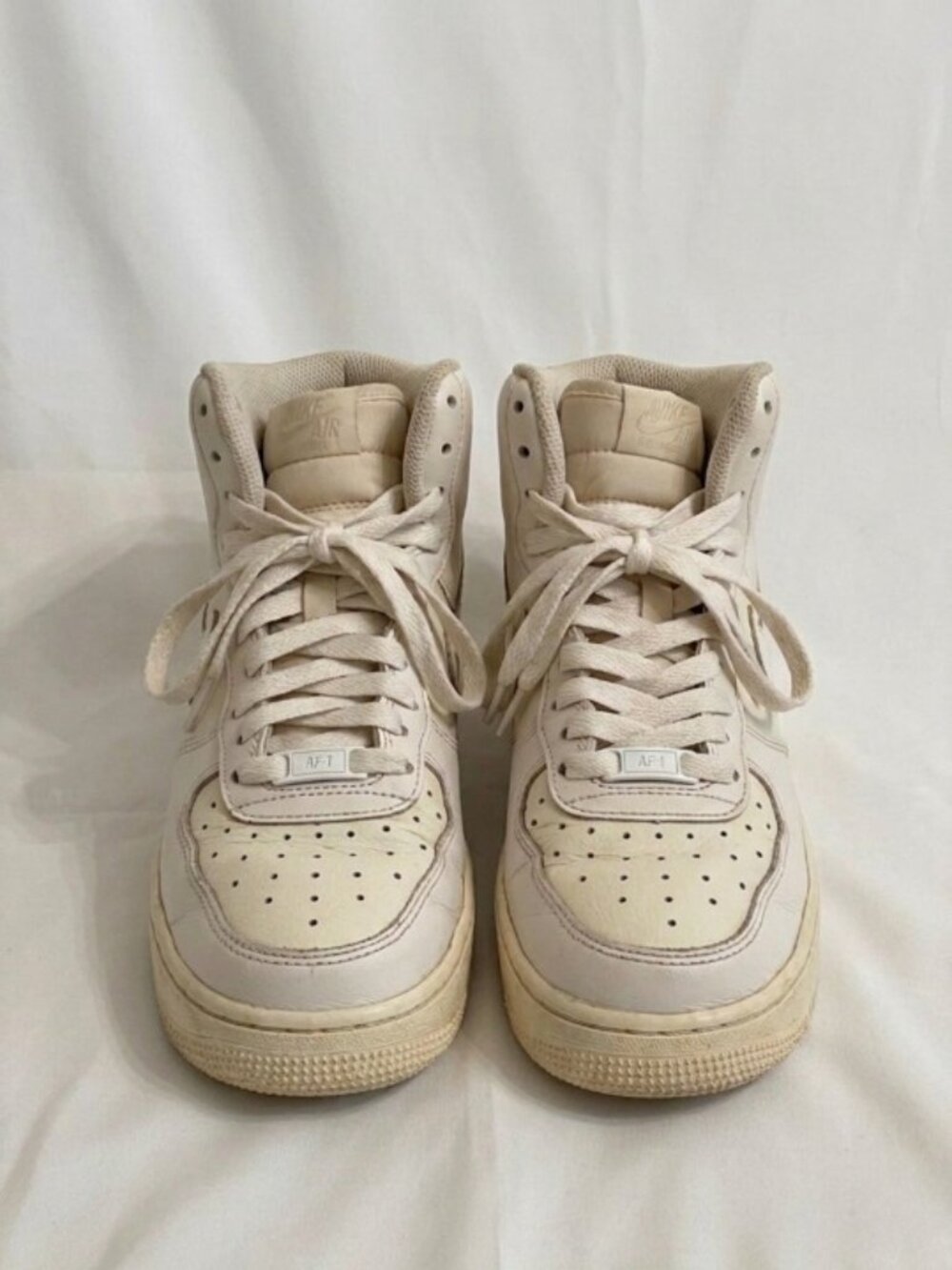 Nike Air Force 1 Youth 5Y White 653998-100 Triple White Sneakers EUC